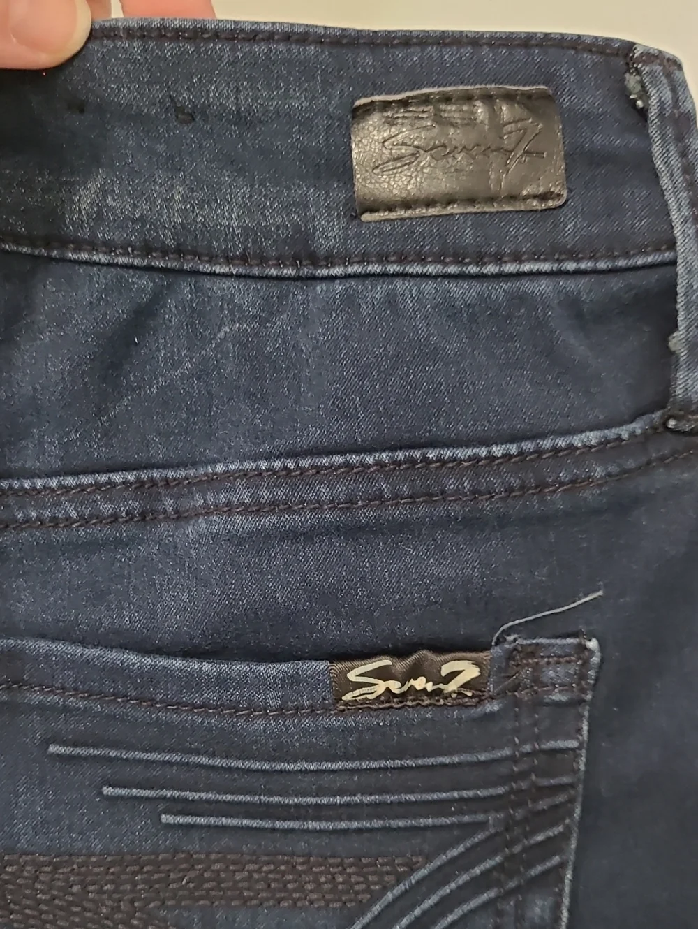 Seven7 Dark Blue High-Rise Ankle Skinny Jeans size 4